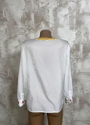 Белая блузка,вышиванка(4)3 фото