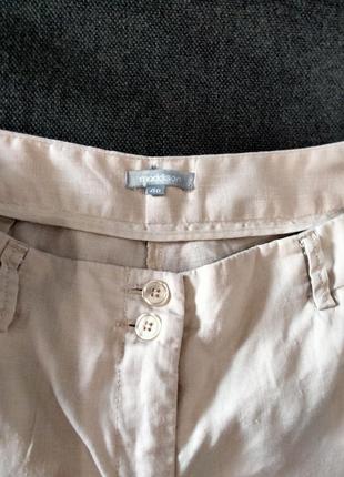 Льняные брюки -кюлоты  песочного цвета,madisson разм.46-483 фото