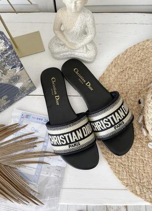 Шлепанцы женские чёрные летние, сланцы, шлепки