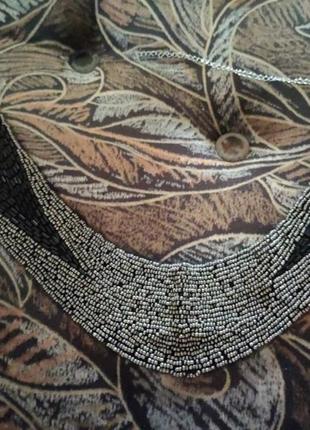 Украшение чешский бисер на свитер платье блузку