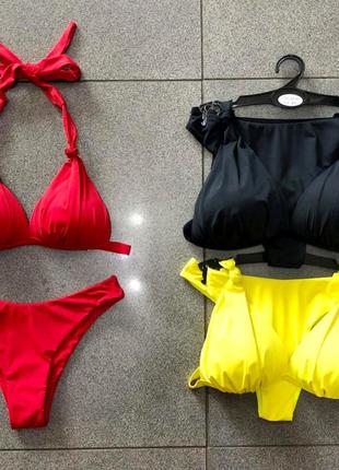Купальник треугольники шторка шторки раздельный купальник на шею чайка чайки бразилианы распродажа