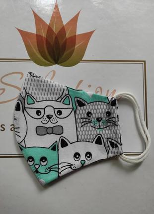Маски женские/детские с милыми котиками