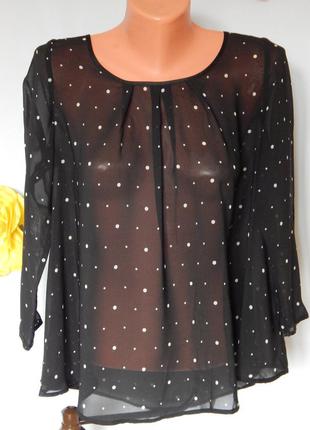 Нижнейшая блузка в горошок від h&m (розмір 36)