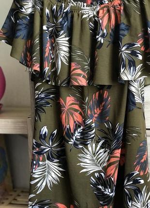 Лёгкое платье с пальмовыми листьями4 фото