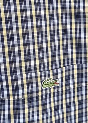 Стильная рубашка с короткими рукавами  в клетку lacoste, оригинал2 фото