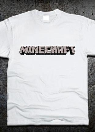 Футболка майнкрафт logo minecraft1 фото