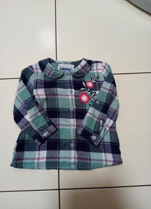 Стильна сорочка на дівчинку primark 80-86 р.