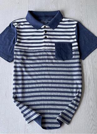 Поло теніска футболка cedarwood state розмір m поличку синя біла