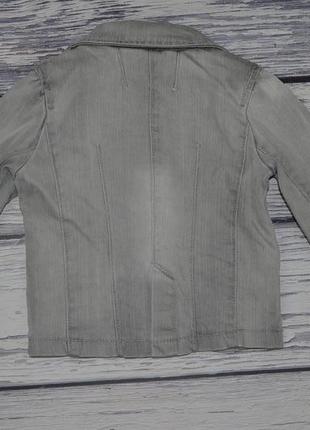 3-4 года 104 см обалденный фирменный джинсовый пиджак курточка джинсовка6 фото