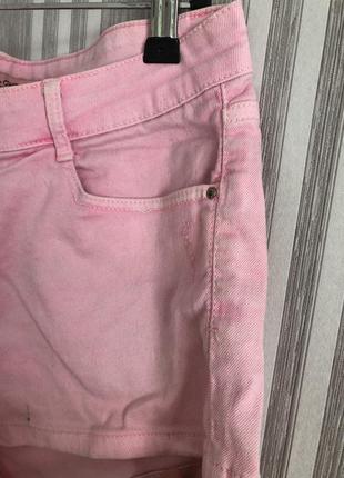 Короткие розовые джинсовые шорты от zara4 фото