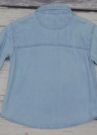 9-12 месяцев 80 см очень модная фирменная джинсовая рубашка рубашечка зара zara7 фото