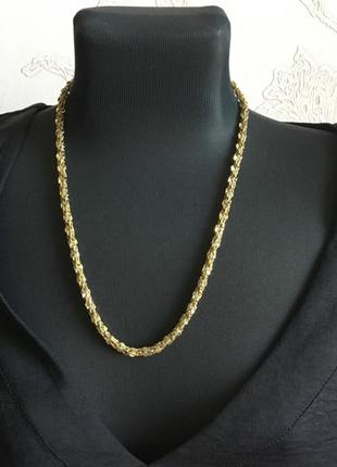 Цепь ожерелье колье винтаж цвет золото