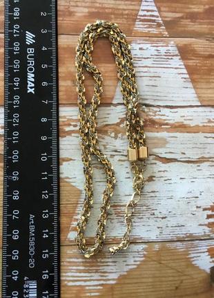 Цепь ожерелье колье винтаж цвет золото