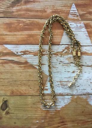 Цепь ожерелье колье винтаж цвет золото