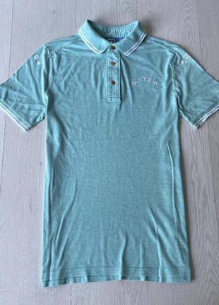 Поло тениска футболка g-star размер m катоновая ментоловая мятная