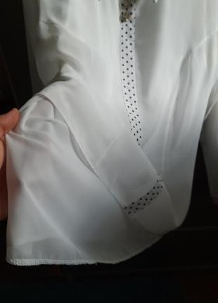 Нарядная белая блуза4 фото