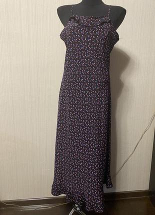 Платье в горох миди макси
