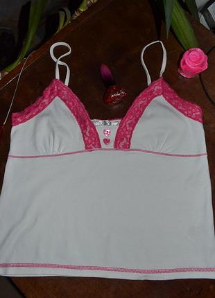 Бавовняна майка/топ з мереживом la senza lingeriв білизняному стилі