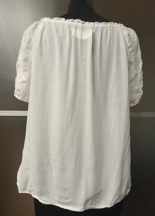 Белоснежная блуза топ из хлопка3 фото