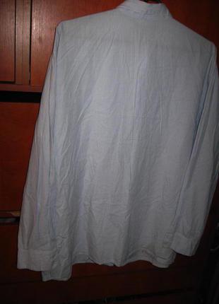 Рубашка oversized полоска голубая 3
