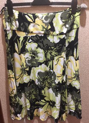 Юбка цветочный принт