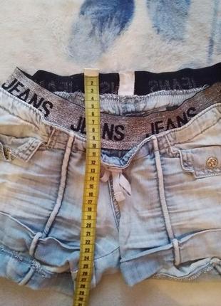 Шорты джинсовые на резинке3 фото