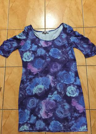 Платье трикотажное цветочный принт be beau