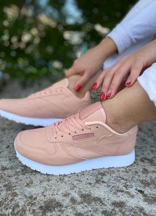 Женские кроссовки reebok classic pink розовые1 фото