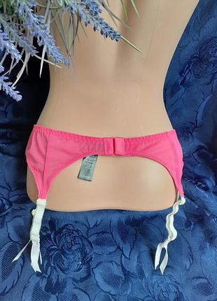 Пояс для панчіх корсет з регульованими бретелями мереживний ягідний