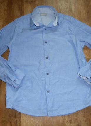 Классная школьная рубашка на 9 лет с длинным рукавом в идеале2 фото