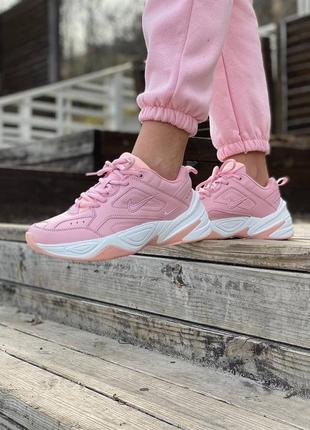 Шикарные женские кроссовки nike m2k tekno розовые9 фото