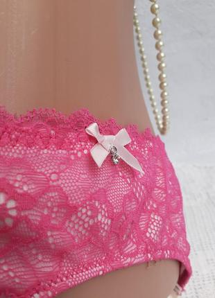 Пояс для панчіх з регульованими бретелями мереживний ажурний малиновий