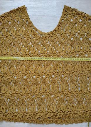 Красивая ажурная блуза сетка р.50-52 полупрозрачная4 фото