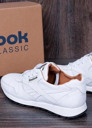 Мужские кроссовки из натуральной кожи reebok classic3 фото