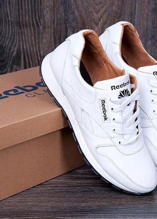 Мужские кроссовки из натуральной кожи reebok classic2 фото