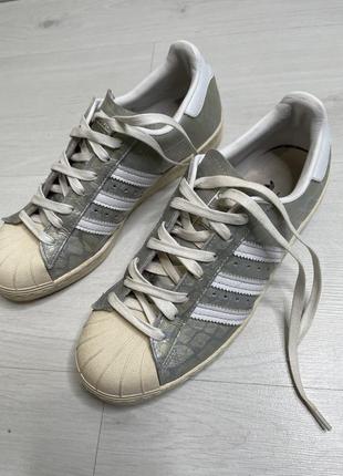 Кроссовки adidas superstar silver/white, серебро8 фото