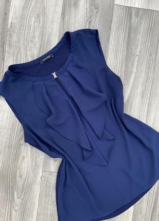 Стильная нарядная блуза/ офисная блуза с воланом3 фото