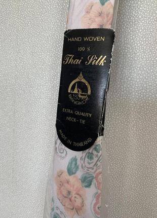 Шовкова краватка з ніжними квітами ▪️▫️◽️