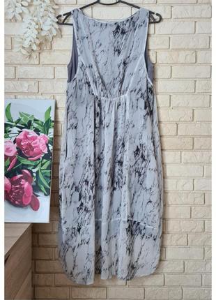 Шифоновое платье с принтом мрамор mint velvet с карманами5 фото