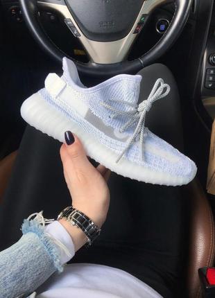 Yeezy boost 350 v2 static all reflective рефлективні світяться білі жіночі кросівки ізі буст жіночі рефлективні білі кросівки ізі буст4 фото