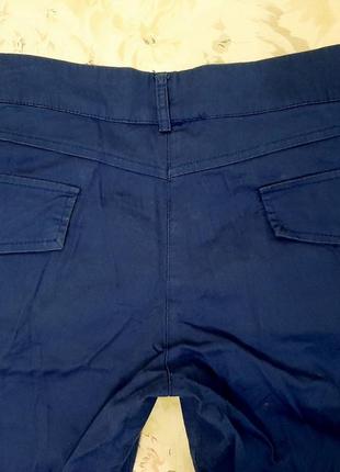Итальянские стильные летние шорты синие стиль бойфренды не широкие стрейч-котон на девушку/женские5 фото