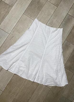 Белая миди юбка кроше(4)