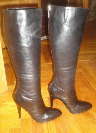 Актуальні шкіряні чоботи -панчішки демі 5ht avenue) 38р 😊👍👢🔥