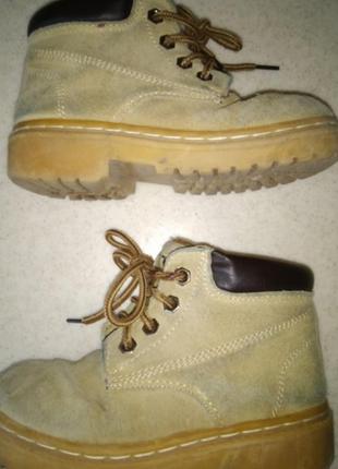 Детские замшевые  ортопедические ботинки на осень и зиму р.28 внутри терсошерсть4 фото