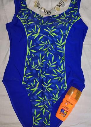 Цельный купальник с яркой вставкой - fastlane uk 20 - великобритания