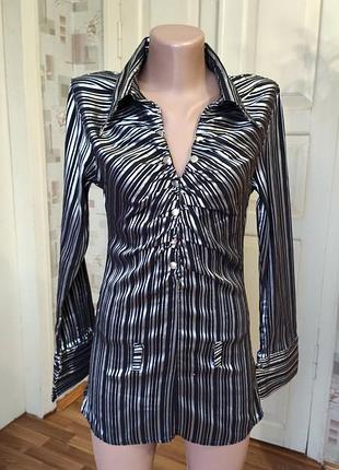 Рубашка блузка в полоску.