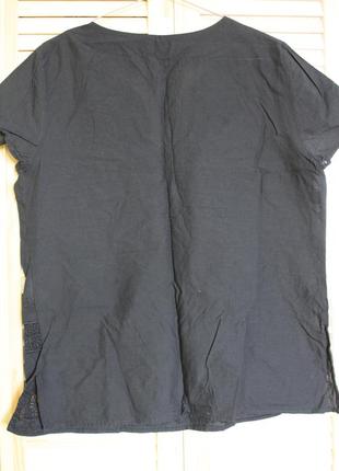 Катонова блузучка з деталями5 фото