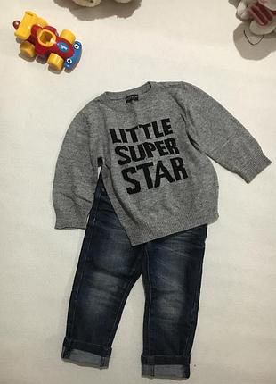 Next серая кофточка 9- 12 мес . большемерка