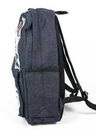 Джинсовый рюкзак школьный/городской кеды - синий - ked-14 фото