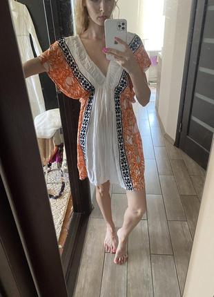 100% вискоза летнее лёгкое платье akasa индия бохо5 фото